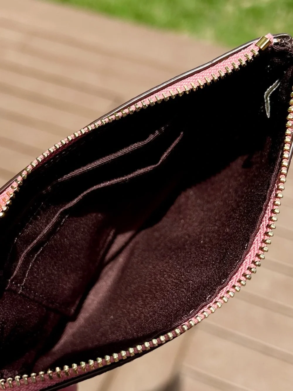 Coach Bubblegum Pink Leather Wristlet Corner Zip NWT - Picture 10 of 16